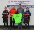 Park fc u15 presented with new jerseys from Fergus Foley on Saturday 06th February