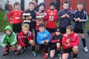 Some of the trophy winners and players who took part