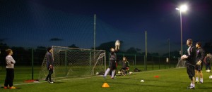 Wayne and Tommy goalkeeping coaching session