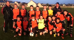 U13 squad that beat Ballyhar 5-2 at home