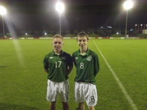 Jesse and teammate, U15 Irish Internationals