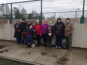 Some of the Park Fc Supporters who made the long journey to Athlone to cheer on the team .