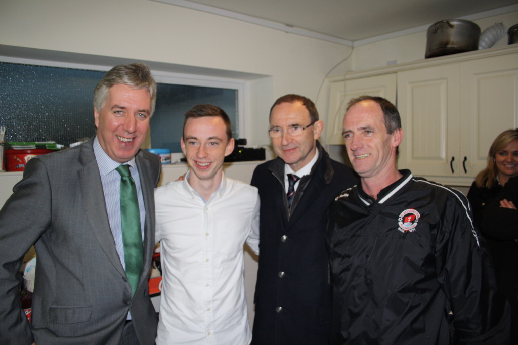 John Delaney, Jesse Stafford Lacey, Martin o Neill and Martin Conway